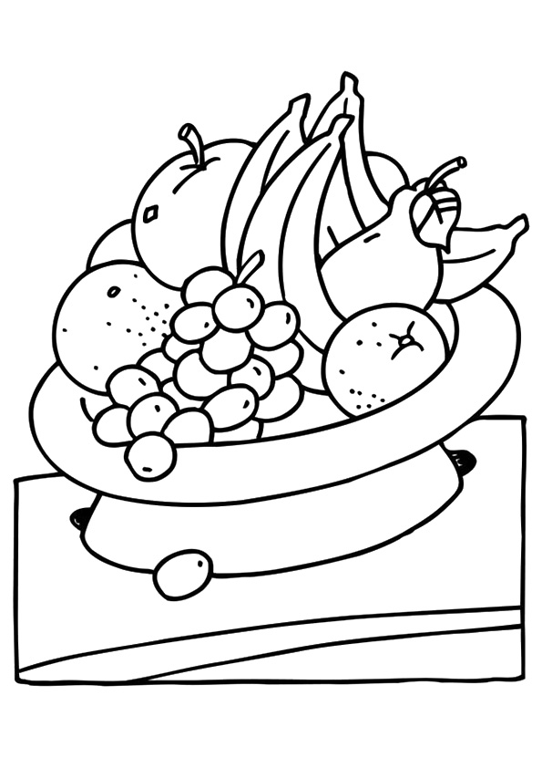 Plansa de colorat cu Fructe 199 10